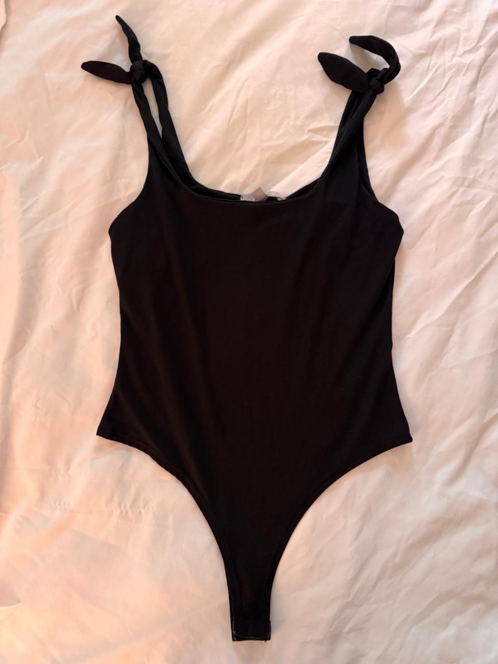 Gaze black square-neck tank bodysuit - Size S